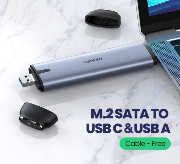 UGREEN SSD Case 10Gbps M.2 NVMe SATA To USB C 3.1 Gen 2